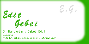 edit gebei business card